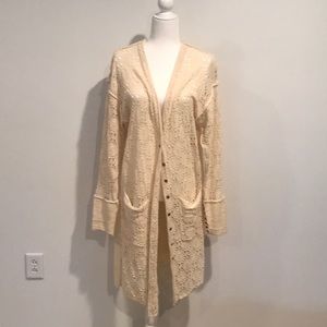 Free People long Lacey sweater